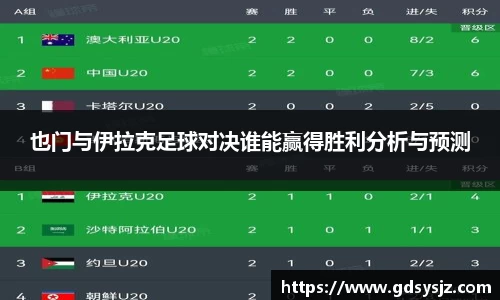 也门与伊拉克足球对决谁能赢得胜利分析与预测